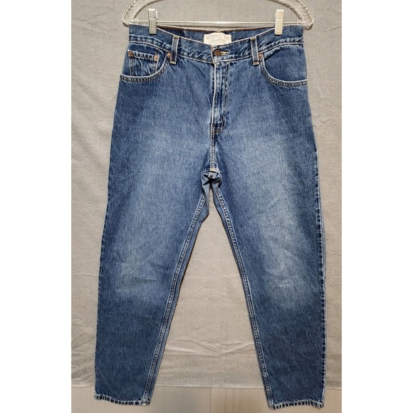 Levi Strauss Signature Jeans Misses‎ Relaxed Fit Medium Wash Blue Size 12 Long - Picture 1 of 8
